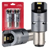 Amio - P21/5W BAY15s 12/24V 6.000K 2xSMD LED(ΜΕ ΑΝΕΜΙΣΤΗΡΑΚΙ) FULL CAN-BUS ΛΕΥΚΟ PRO SERIES - 2 Τεμ. (03605/AM) Με Κάλυκα americat.gr