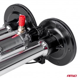 Amio - ΚΟΡΝΑ ΠΝΕΥΜΑΤΙΚΗ 12/24V 118db ΔΙΠΛΗ 2 ΤΟΝΩΝ ΧΡΩΜΙΟ - 1 ΤΕΜ. (03617/AM) Κόρνες americat.gr
