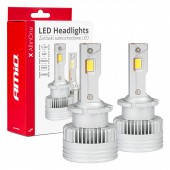 Amio - ΛΑΜΠΕΣ LED D2S/D2R/D4S/D4R 12/24V 6000K 9.000lm 50W X ALL IN ONE SERIES CAN-BUS (ΜΕ ΑΝΕΜΙΣΤΗΡΑΚΙ) - 2 ΤΕΜ. (03670/AM) Λάμπες americat.gr