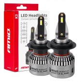 Amio - ΛΑΜΠΕΣ H7 9>16V 6.000K 5.400lm 60W K3 SERIES LED CAN-BUS(ΜΕ ΨΥΚΤΡΑ) - 2 Τεμ. (03683/ΑΜ) Λάμπες americat.gr
