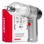 Amio - Ηλεκτρικό σκουπάκι χειρός ασύρματο με 6 εξαρτήματα καθαρισμού και καλώδιο USB-C τάση λειτουργίας 7.4V απόδοσης 40W για Επιβατικά Αυτοκίνητα - 1 τεμ. (03692/AM) Ηλεκτρικά Σκουπάκια και Τριβεία americat.gr