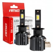 Amio - ΛΑΜΠΕΣ LED H3 12V 44W 6.500K 3.936lm CSP X4 SERIES AVIATOR PLUG & PLAY - 2 ΤΕΜ. (03762/AM) Λάμπες americat.gr