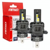 Amio - ΛΑΜΠΕΣ LED H4 12V 44W 6.500K 3.936lm CSP X4 SERIES AVIATOR PLUG & PLAY - 2 ΤΕΜ. (03763/AM) Λάμπες americat.gr