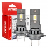 Amio - ΛΑΜΠΕΣ LED H7 12V 44W 6.500K 3.936lm CSP X4 SERIES AVIATOR PLUG & PLAY - 2 ΤΕΜ. (03764/AM) Λάμπες americat.gr