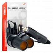 Amio - ΑΝΤΑΠΤΟΡΑΣ ΑΝΑΠΤΗΡΑ ΔΙΠΛΟΣ ΜΕ ΚΑΛΩΔΙΟ 12/24V - 1 τεμ. (03801/AM) Αντάπτορες americat.gr