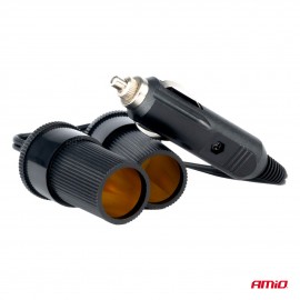Amio - ΑΝΤΑΠΤΟΡΑΣ ΑΝΑΠΤΗΡΑ ΔΙΠΛΟΣ ΜΕ ΚΑΛΩΔΙΟ 12/24V - 1 τεμ. (03801/AM) Αντάπτορες americat.gr