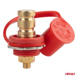 Amio - ΠΟΛΟΣ ΜΠΑΤΑΡΙΑΣ ΘΕΤΙΚΟΣ 3/8'' M10 max.48V 250A ΣΕ ΚΟΚΚΙΝΟ ΧΡΩΜΑ ΜΕ ΚΑΠΑΚΙ - 1 Τεμ. (03814/AM) Αξεσουάρ Μπαταρίας americat.gr