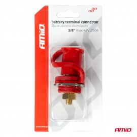 Amio - ΠΟΛΟΣ ΜΠΑΤΑΡΙΑΣ ΘΕΤΙΚΟΣ 3/8'' M10 max.48V 250A ΣΕ ΚΟΚΚΙΝΟ ΧΡΩΜΑ ΜΕ ΚΑΠΑΚΙ - 1 Τεμ. (03814/AM) Αξεσουάρ Μπαταρίας americat.gr