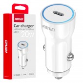 Amio - ΦΟΡΤΙΣΤΗΣ ΑΝΑΠΤΗΡΑ 12/24V ΜΕ 1 ΘΥΡΑ USB-C 20W 5V/3AQC ΤΑΧΕΙΑΣ ΦΟΡΤΙΣΗΣ ΛΕΥΚΟΣ - 1 Τεμ. (03880/AM) Φορτιστές 12 και 24V americat.gr