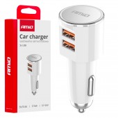Amio - ΦΟΡΤΙΣΤΗΣ ΑΝΑΠΤΗΡΑ 12/24V ΜΕ 2 ΘΥΡΕΣ 2xUSB 17.5W 5V/3.4A ΛΕΥΚΟΣ - 1 ΤΕΜ. (03888/AM) Φορτιστές 12 και 24V americat.gr