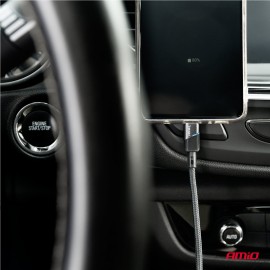 Amio - ΚΑΛΩΔΙΟ ΦΟΡΤΙΣΗΣ ΚΑΙ ΜΕΤΑΦΟΡΑΣ ΔΕΔΟΜΕΝΩΝ ΑΠΟ USB TYPE C ΣΕ USB TYPE C ΜΕ LED 60W 100CM ΜΑΥΡΟ - 1 ΤΕΜ. (03926/AM) Καλώδια americat.gr