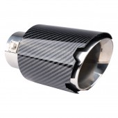 Amio - ΑΚΡΟ (ΜΠΟΥΚΑ) ΕΞΑΤΜΙΣΗΣ MT-028C AKR ΧΡΩΜΙΟ/CARBON Φ43>56 155x89mm - 1 ΤΕΜ. (04065/AM) Μπούκες Εξάτμισης americat.gr