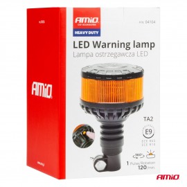 Amio - ΦΑΡΟΣ HEAVY DUTY W28P 12/24V 16LED ΕΛΑΣΤΙΚΟΣ ΒΙΔΩΤΟΣ ΠΟΡΤΟΚΑΛΙ Υ169mm Φ110mm - 1 τεμ. (04104/AM) Φάροι LED americat.gr