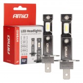 Amio - ΛΑΜΠΕΣ LED H1 12V 60W 6.000K 5.600lm +400% CAN-BUS HYBRID SERIES - 2 τεμ. (04112/AM) Λάμπες americat.gr