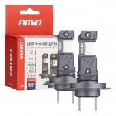 Amio - ΛΑΜΠΕΣ LED H7/H18 12V 60W 6.000K 5.600lm +400% LED CAN-BUS HYBRID SERIES - 2 ΤΕΜ. (04115/AM) Λάμπες americat.gr