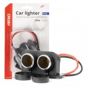 Amio - ΠΡΙΖΑ ΜΕ ΔΙΠΛΗ ΥΠΟΔΟΧΗ ΓΙΑ ΦΙΣ ΑΝΑΠΤΗΡΑ 12/24V - 1 τεμ. (04130/AM) Φις Αναπτήρα americat.gr