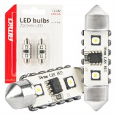 Amio - ΛΑΜΠΑΚΙΑ ΠΛΑΦΟΝΙΕΡΑΣ 36mm 12/24V C5W 5500K 12xSMD 3838 CAN-BUS FESTOON (ΛΕΥΚΟ) - 2 ΤΕΜ. (04248/AM) Πλαφονιέρας americat.gr