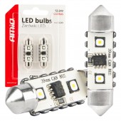 Amio - ΛΑΜΠΑΚΙΑ ΠΛΑΦΟΝΙΕΡΑΣ 39mm 12/24V C5W 5500K 12xSMD 3838 CAN-BUS FESTOON (ΛΕΥΚΟ) - 2 ΤΕΜ. (04249/AM) Πλαφονιέρας americat.gr