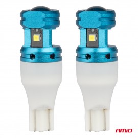 Amio - Λάμπες LED CANBUS T15 (W16W) 4SMD 1860XS Λευκή 6000K 12V/24V για Φώτα Όπισθεν, Πινακίδας & Χώρου Αποσκευών - 2τεμ. (04251/AM) Λάμπες americat.gr