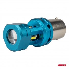 Amio - Λάμπες LED Αυτοκινήτου CANBUS 1156 BA15S P21W 4SMD 1860 6000K Λευκή – Universal 12V/24V - 2 Τεμ. (04252/AM) Λάμπες americat.gr
