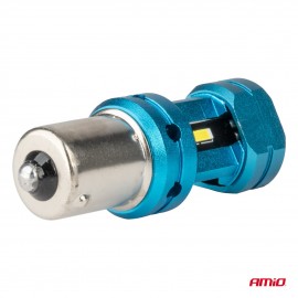Amio - Λάμπες LED Αυτοκινήτου CANBUS 1156 BA15S P21W 4SMD 1860 6000K Λευκή – Universal 12V/24V - 2 Τεμ. (04252/AM) Λάμπες americat.gr