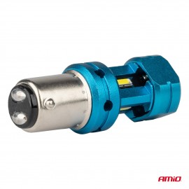 Amio - Λάμπες LED Αυτοκινήτου LED CANBUS 1157 BAY15D P21/5W 4SMD 1860 6000K Λευκή – Universal 12V/24V - 2 Τεμ. (04253/AM) Λάμπες americat.gr