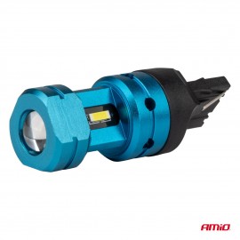 Amio - Λάμπες LED CANBUS T20 7440 W21W 4SMD 1860 Λευκή 6000K – 12/24V - 2 Τεμ. (04254/AM) Λάμπες americat.gr