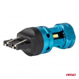Amio - Λάμπες LED CANBUS T20 7443 W21/5W 4SMD 1860 Λευκή 6000K – 12/24V - 2 Τεμ. (04255/AM) Λάμπες americat.gr