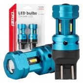 Amio - Λάμπες LED CANBUS T20 7443 W21/5W 4SMD 1860 Λευκή 6000K – 12/24V - 2 Τεμ. (04255/AM) Λάμπες americat.gr