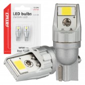 Amio - Λάμπες LED CANBUS T10 W5W 2SMD 3570 Λευκή 6000K – 12/24V - 2 Τεμ. (04256/AM) Λάμπες americat.gr