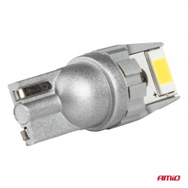 Amio - Λάμπες LED CANBUS T10 W5W 2SMD 3570 Λευκή 6000K – 12/24V - 2 Τεμ. (04256/AM) Λάμπες americat.gr