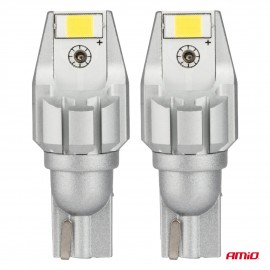 Amio - Λάμπα LED CANBUS T15 (W16W) 2SMD 3570 Λευκή 6000K 12V/24V για Φώτα Όπισθεν & Βοηθητικό Φωτισμό - 2τεμ. (04257/AM) Λάμπες americat.gr