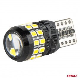 Amio - Λάμπες LED CANBUS T10 (W5W) 27SMD 2016 Λευκές 5500K 12V/24V - 2τεμ. (04258/AM) Λάμπες americat.gr