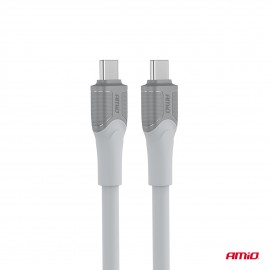 Amio - ΚΑΛΩΔΙΟ ΦΟΡΤΙΣΗΣ ΚΑΙ ΜΕΤΑΦΟΡΑΣ ΔΕΔΟΜΕΝΩΝ ΑΠΟ USB TYPE C ΣΕ USB TYPE C 300CM 60W ΛΕΥΚΟ - 1 Τεμ. (04293/AM) Καλώδια americat.gr