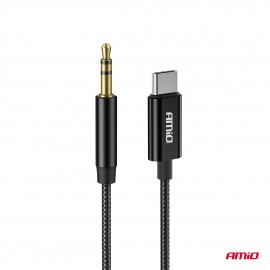 Amio - ΚΑΛΩΔΙΟ ΣΥΝΔΕΣΗΣ ΑΝΤΑΠΤΟΡΑΣ ΑΠΟ USB-C ΣΕ AUX MINI JACK 3.5mm 1m - 1 Τεμ. (04294/AM) Καλώδια americat.gr
