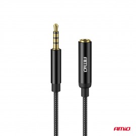 Amio - ΚΑΛΩΔΙΟ ΣΥΝΔΕΣΗΣ AUX MINI JACK ΑΠΟ ΑΡΣΕΝΙΚΟ 3.5mm ΣΕ ΘΗΛΥΚΟ 3.5mm 2m - 1 Τεμ. (04296/AM) Καλώδια americat.gr