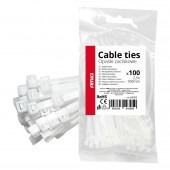 Amio - ΔΕΜΑΤΙΚΑ/ΔΕΤΙΚΑ ΚΑΛΩΔΙΩΝ TIE WRAP (ΤΑΙΡΑΠ) 2.5 x 100mm (ΛΕΥΚΟ) - 100 ΤΕΜ. (04305/AM) Δετικά Ταινίες americat.gr