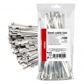 Amio - ΔΕΜΑΤΙΚΑ/ΔΕΤΙΚΑ ΚΑΛΩΔΙΩΝ TIE WRAP (ΤΑΙΡΑΠ) ΜΕΤΑΛΛΙΚΑ 4,6 x 200mm - 100 ΤΕΜ. (04321/AM) Δετικά Ταινίες americat.gr