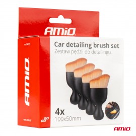 Amio - ΒΟΥΡΤΣΕΣ ΚΑΘΑΡΙΣΜΟΥ ΧΕΙΡΟΣ ΕΣΩΤΕΡΙΚΟΥ ΧΩΡΟΥ ΑΥΤΟΚΙΝΗΤΟΥ 100x50mm - 4 ΤΕΜ. (04335/AM) Βούρτσες Σκουπάκια americat.gr