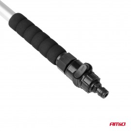 Amio - Τηλεσκοπική Βούρτσα Πλυσίματος έως 100cm Αυτοκινήτου με Αλουμινένια Λαβή & Σύνδεση Νερού - 1 TEM. (04342/AM) Βούρτσες Σκουπάκια americat.gr