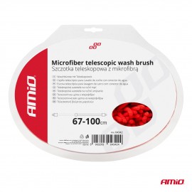 Amio - Τηλεσκοπική Βούρτσα Πλυσίματος έως 100cm Αυτοκινήτου με Αλουμινένια Λαβή & Σύνδεση Νερού - 1 TEM. (04342/AM) Βούρτσες Σκουπάκια americat.gr