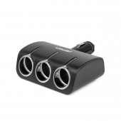 Amio - ΑΝΤΑΠΤΟΡΑΣ ΑΝΑΠΤΗΡΑ 12/24V 120W ΜΑΥΡΟΣ/3 ΘΕΣΕΙΣ/ΠΕΡΙΣΤΡΟΦΗ 90 ΜΟΙΡΩΝ - 1 Τεμ. (04358/AM) Φορτιστές 12/24 V americat.gr