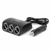 Amio - ΑΝΤΑΠΤΟΡΑΣ ΑΝΑΠΤΗΡΑ 12/24V 120W ΜΑΥΡΟΣ/3 ΘΕΣΕΙΣ/ΚΑΛΩΔΙΟ 80cm - 1 Τεμ. (04359/AM) Φορτιστές 12/24 V americat.gr
