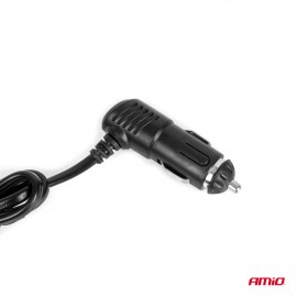 Amio - ΑΝΤΑΠΤΟΡΑΣ ΑΝΑΠΤΗΡΑ 12/24V 100W ΜΑΥΡΟΣ/3 ΘΕΣΕΙΣ/2xUSB-A /ΚΟΥΜΠΙ ON-OFF/ΚΑΛΩΔΙΟ 70cm - 1 Τεμ. (04362/AM) Φορτιστές 12 και 24V americat.gr