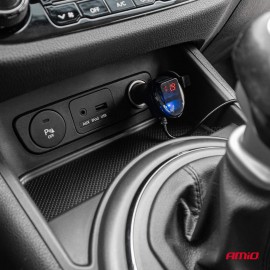 Amio - ΑΝΤΑΠΤΟΡΑΣ ΑΝΑΠΤΗΡΑ 12/24V 120W ΨΗΦΙΑΚΟΣ ΜΑΥΡΟΣ/3 ΘΕΣΕΙΣ/2xUSB-A + 1xUSB-C QC 4.0 ΜΕ ΚΑΛΩΔΙΟ 80cm - 1 Τεμ. (04366/AM) Φορτιστές 12 και 24V americat.gr