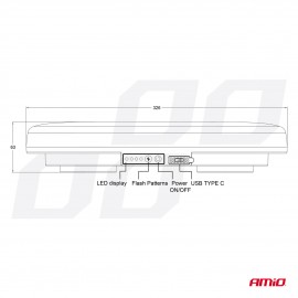 Amio - ΦΑΡΟΣ/ΣΤΡΟΜΠΟ ΜΠΑΡΑ R65 R10 12/24V 26W LED ΠΟΡΤΟΚΑΛΙ 10 ΧΡΗΣΕΩΝ ΜΕ ΜΑΓΝΗΤΙΚΗ ΒΑΣΗ 326x186x63mm - 1 ΤΕΜ. (04369/AM) Φάροι LED americat.gr