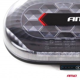 Amio - ΦΑΡΟΣ/ΣΤΡΟΜΠΟ ΜΠΑΡΑ R65 R10 12/24V 26W LED ΠΟΡΤΟΚΑΛΙ 10 ΧΡΗΣΕΩΝ ΜΕ ΜΑΓΝΗΤΙΚΗ ΒΑΣΗ 326x186x63mm - 1 ΤΕΜ. (04369/AM) Φάροι LED americat.gr