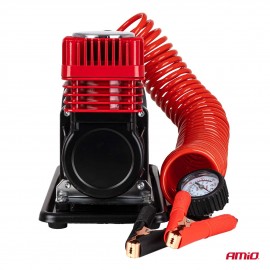 Amio – Κομπρεσέρ Αέρα Αυτοκινήτου Heavy Duty ACOMP-24 12V 600W 160l/min έως 10bar με Βαλίτσα & Ακροφύσια για Γρήγορο Φούσκωμα – 1 Τεμ. (04398/AM) Εργαλεία Αλλαγής-Επισκευής Τροχών και Κομπρεσέρ Αέρα americat.gr