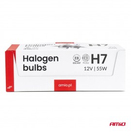 Amio Σετ Λαμπτήρων Αλογόνου H7 12V 55W με UV φίλτρο (E8) – 30 τεμ. (04399/AM) Λάμπες americat.gr