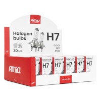 Amio Σετ Λαμπτήρων Αλογόνου H7 12V 55W με UV φίλτρο (E8) – 30 τεμ. (04399/AM) Λάμπες americat.gr